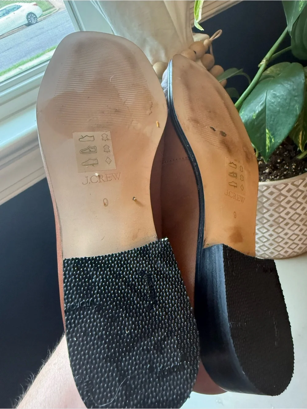 J Crew 9 Ruched Leather Loafer Saddle Camel Quiet Luxury Office Preppy Classic